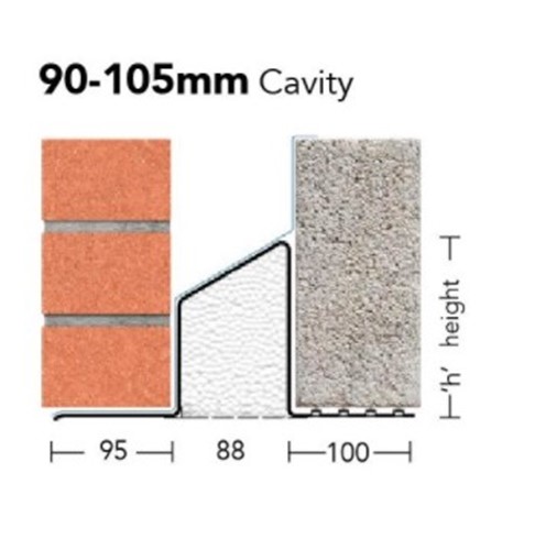 Keystone Lintels for use in Cavity Wall construction. These lintels incorporate insulation built in.The lintels support distribution of masonary (bricks, blocks stone etc.) timber and roof loads. Blockwork built tight against inner face of the lintel.Place mortar bed on top of blockwork before floor units are laid to provide even distribution of load. Lintels may be propped to facilitate speed of construction.
